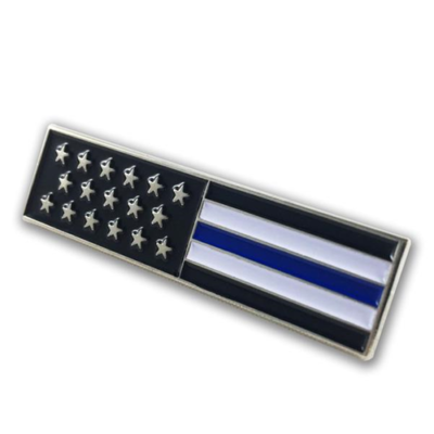 Thin Blue Line Uniform Pin - Thin Blue Line American Flag