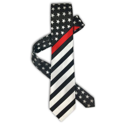 Thin Blue Line Thin Red Line American Tie
