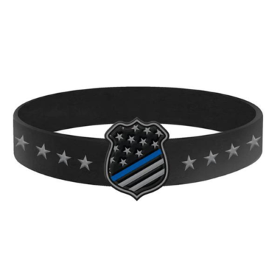 Thin Blue Line Thin Blue Line American Flag Shield Bracelet