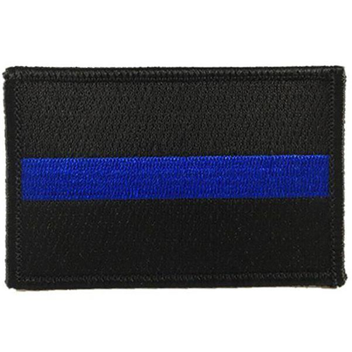 Thin Blue Line Subdued Thin Blue Line American Flag Patch - Multiple Styles, 2.5 x 3.5 Inches