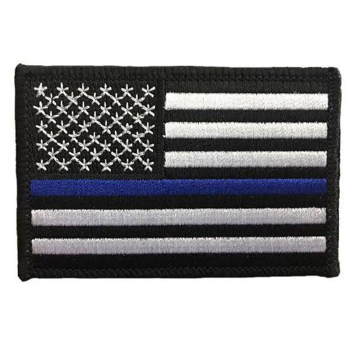 Thin Blue Line Thin Blue Line American Flag Patch, Velcro, 2 x 3 Inches